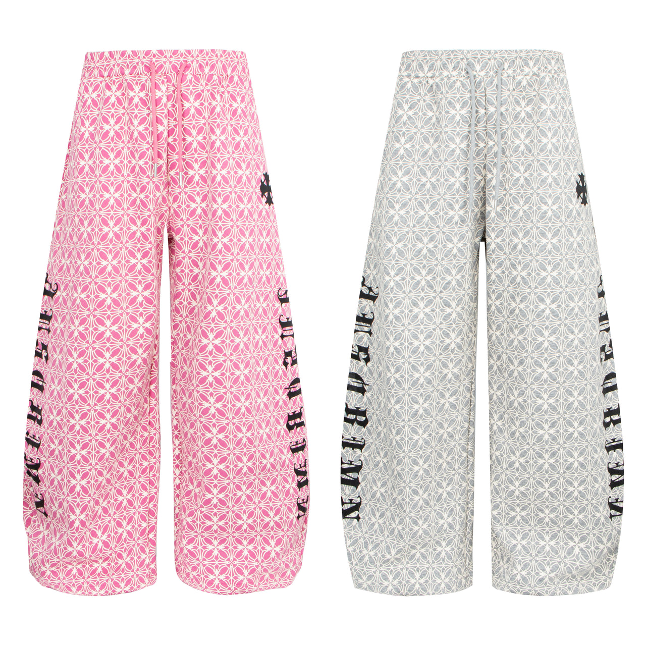 Omirad All-Over Pattern Graphic Wide-Leg Pants