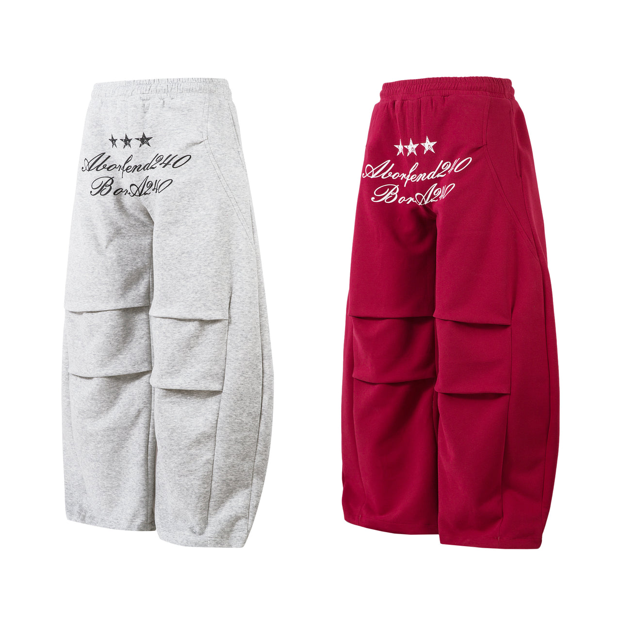 Streetwear Printed Spliced Curved Sweatpants