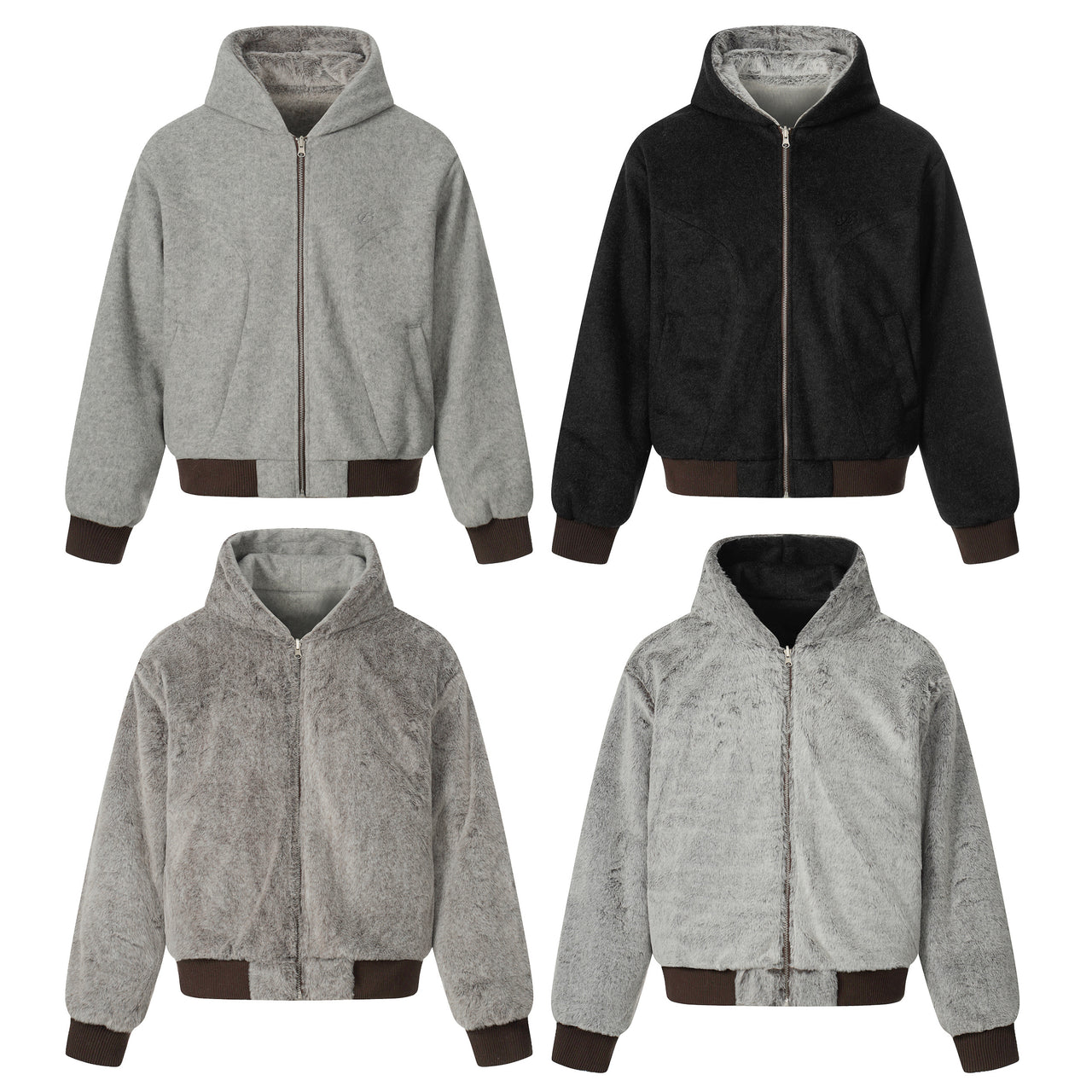 High-Street Reversible Hooded Padded Jacket