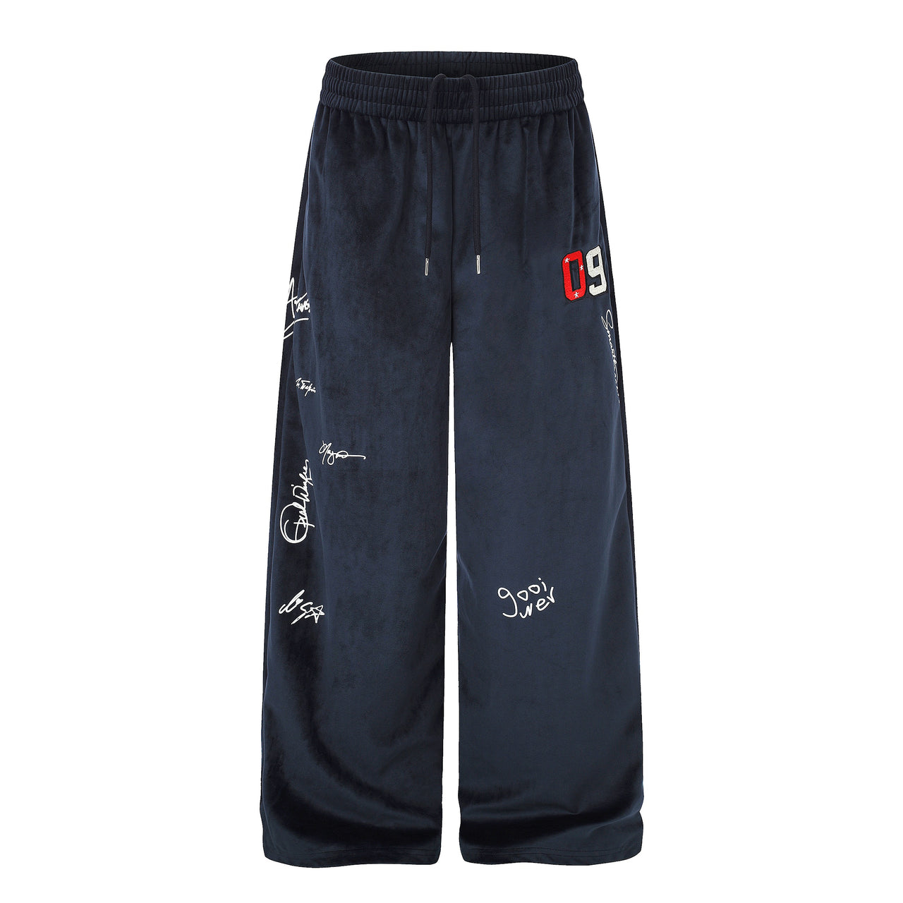 Omirad Graphic Velour Wide-Leg Pants