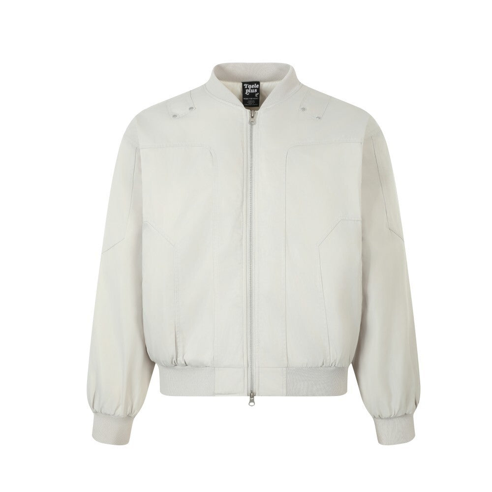 American High-Street Panel-Patchwork Varsity Padded Jacket