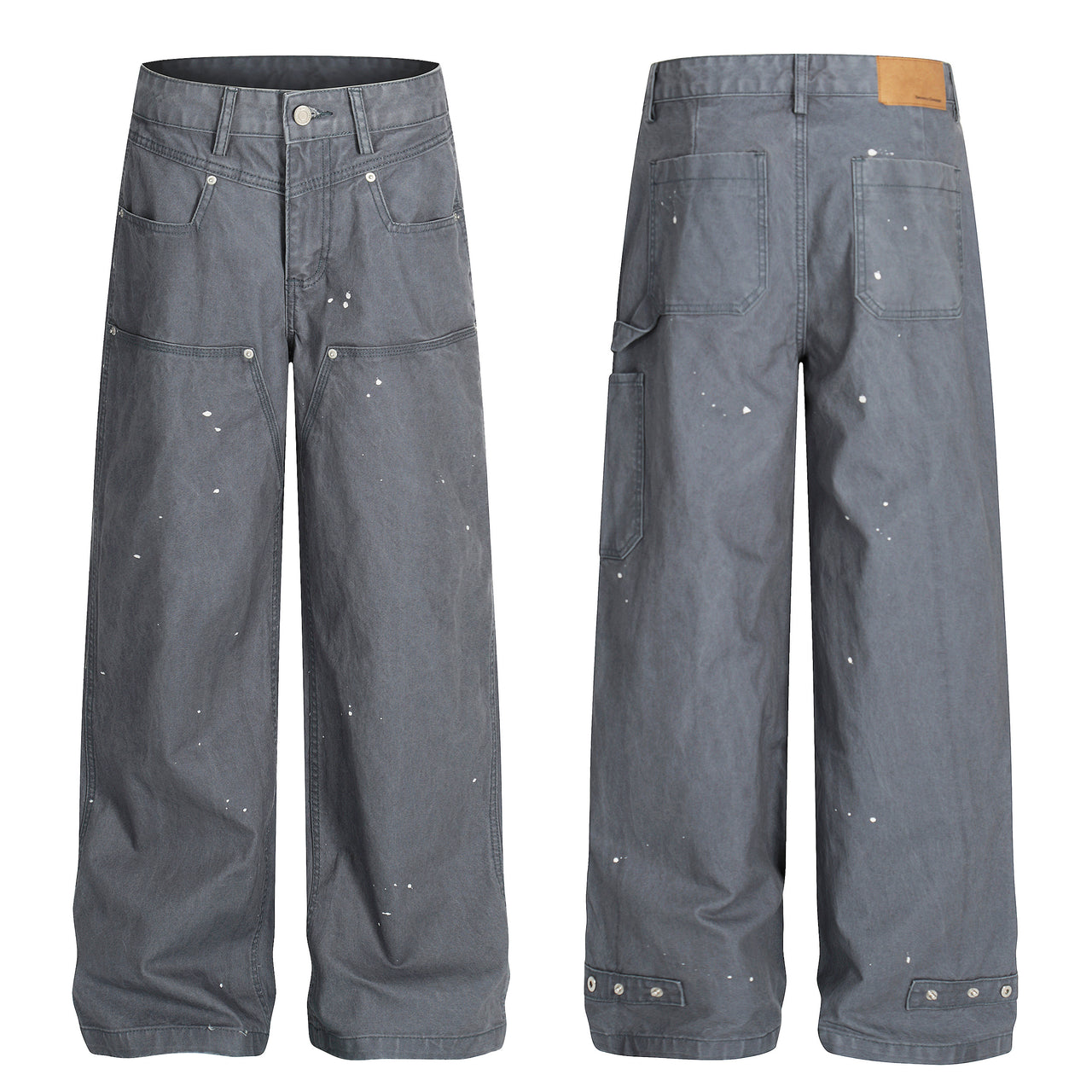 Streetwear Paint-Splatter Denim Jeans