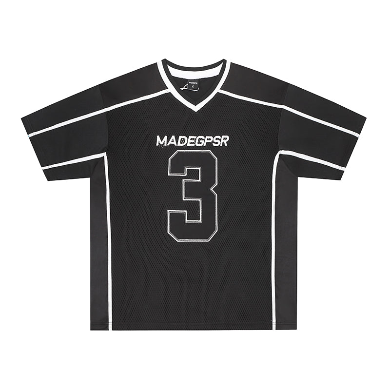 American Streetwear Letter Embroidery Athletic Tee
