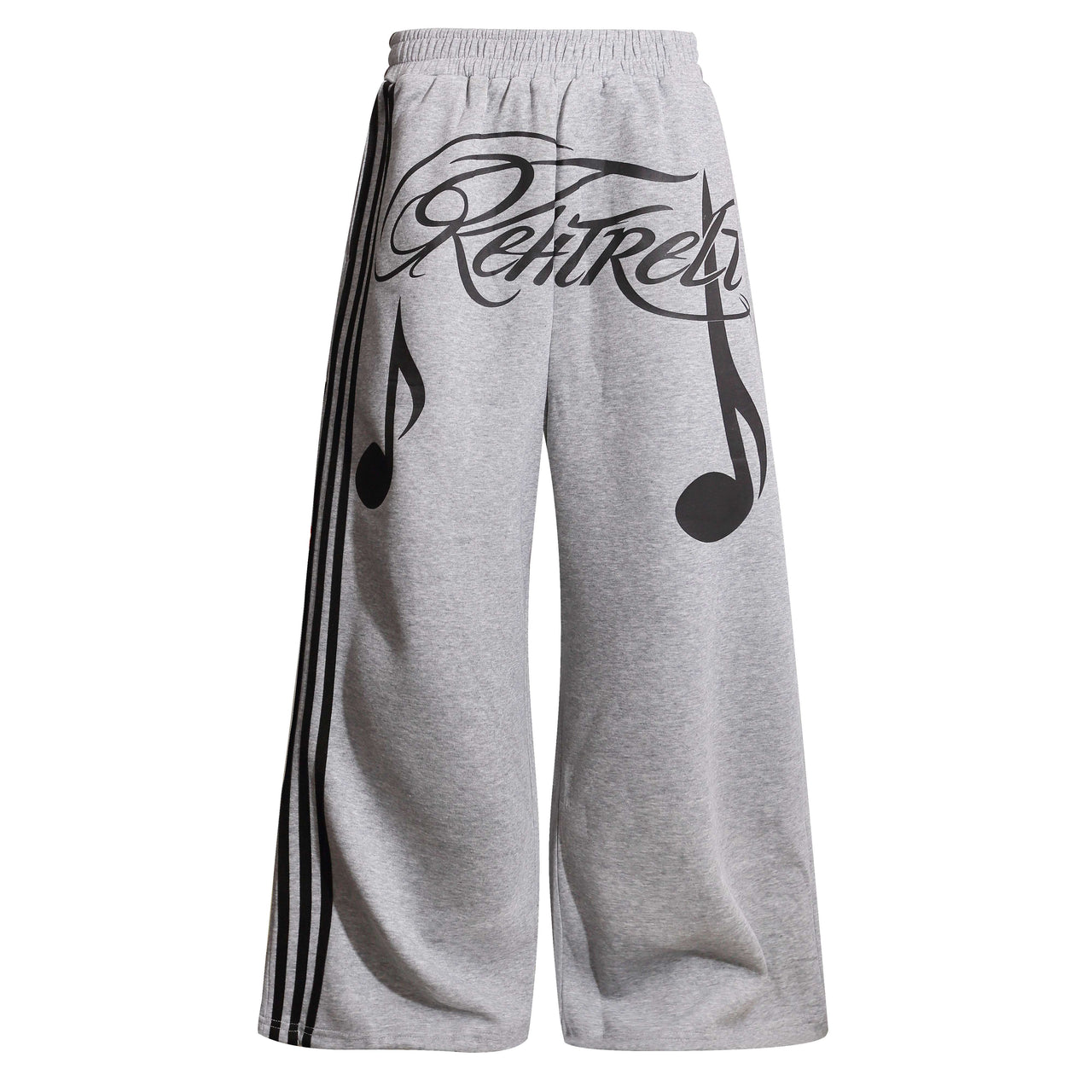 Omirad Music Note Side-Stripe Wide-Leg Sweatpants