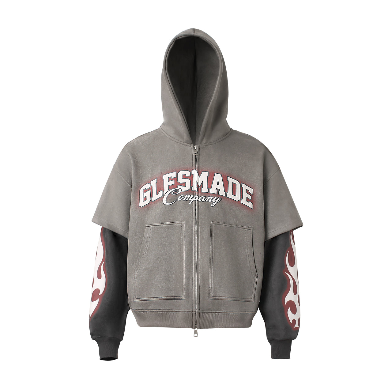 American Oversized Pocket Layered Look Hoodie