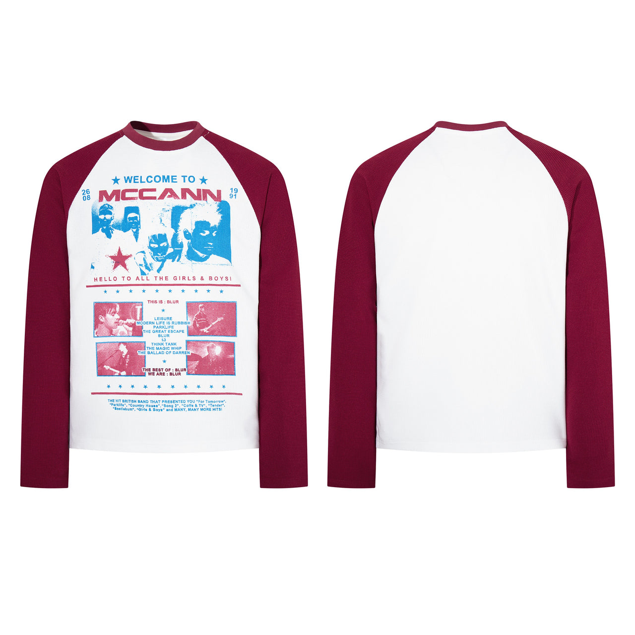 Omirad Contrast Raglan Graphic Long Sleeve Tee