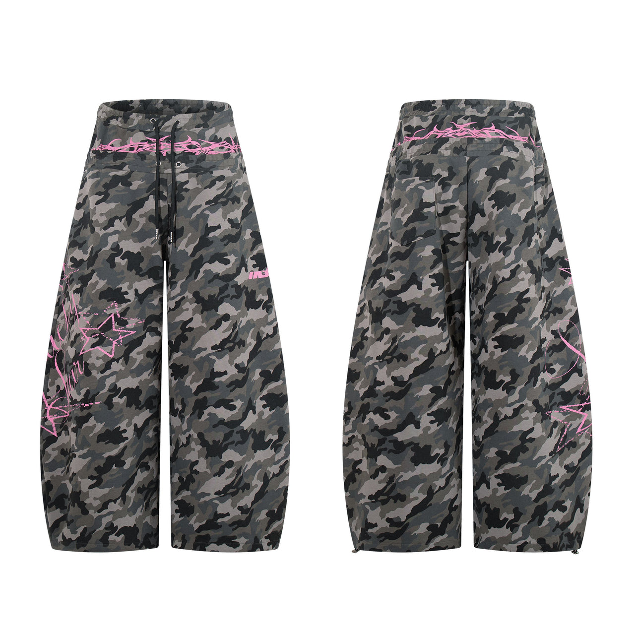 Omirad “Camo Graffiti Wide-Leg Pants”