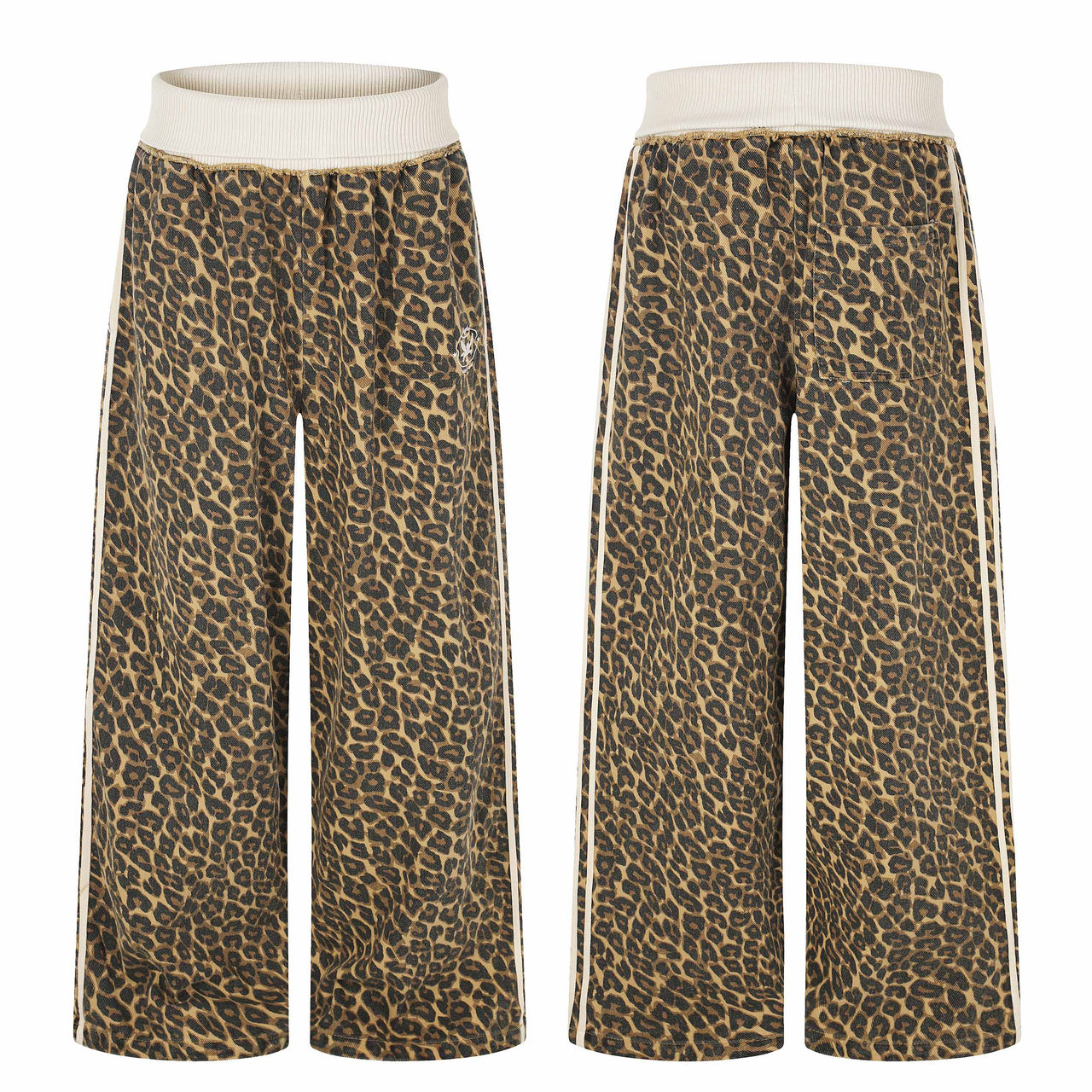 Omirad Leopard Wide Leg Sweatpants