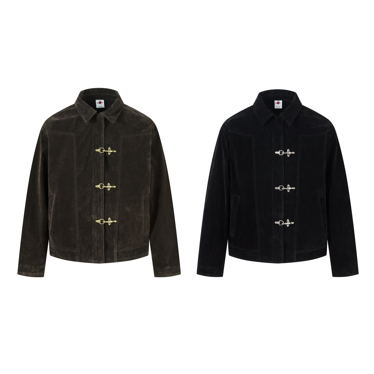 METAL BUTTON Suede  Jacket