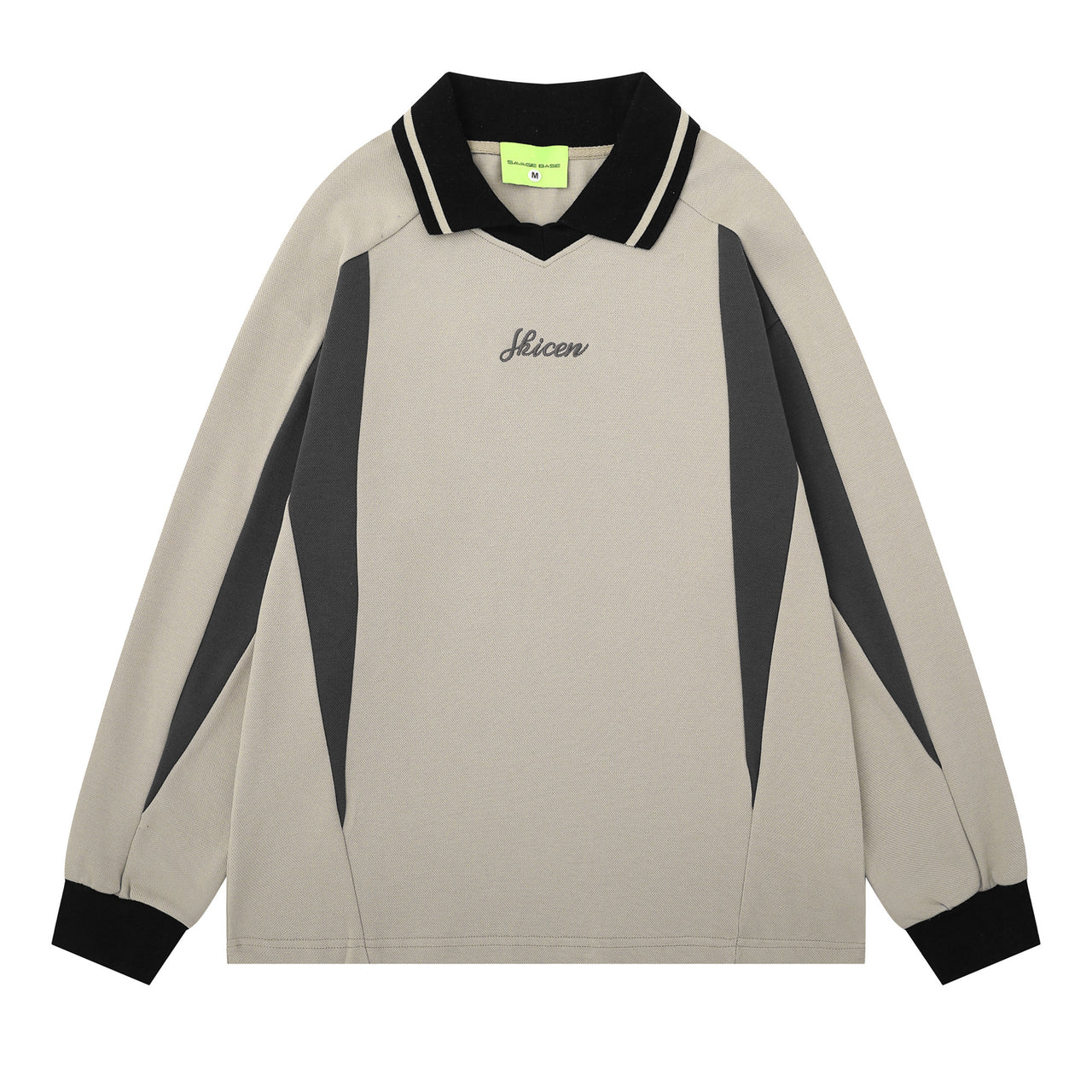 High-Street Patchwork Polo Sweatshirt