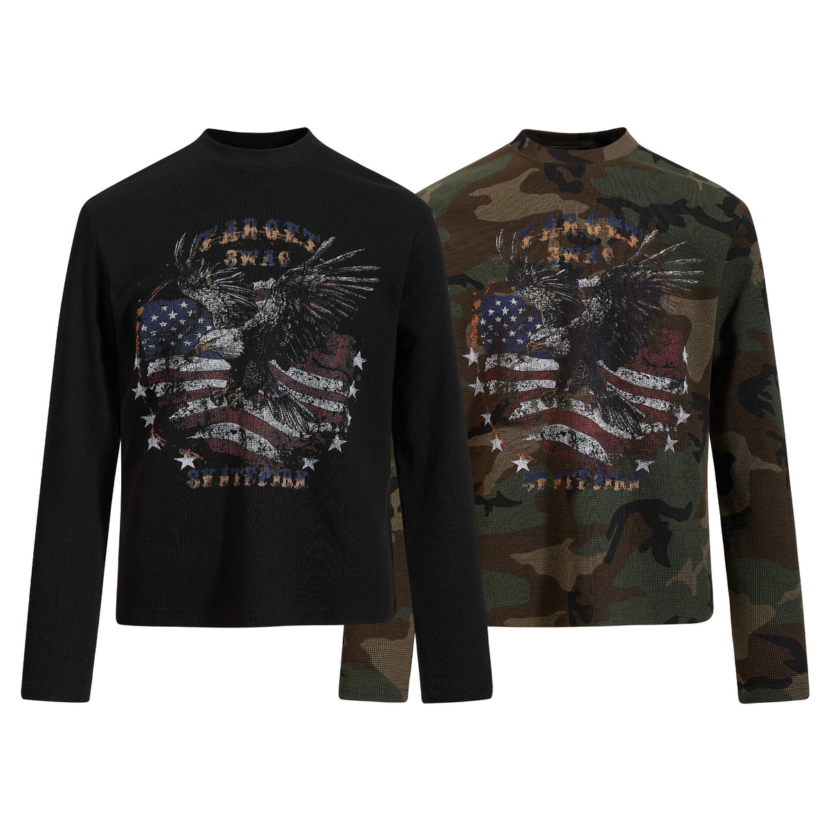 Omirad Eagle Flag Graphic Long Sleeve Tee