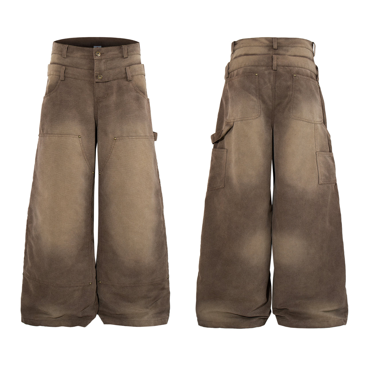 Omirad Vintage Utility Wide-Leg Pants