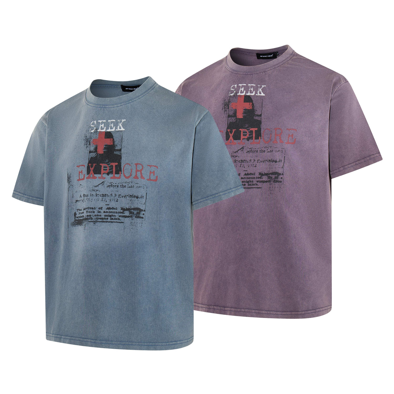 Omirad “Seek & Explore Washed Graphic Tee”