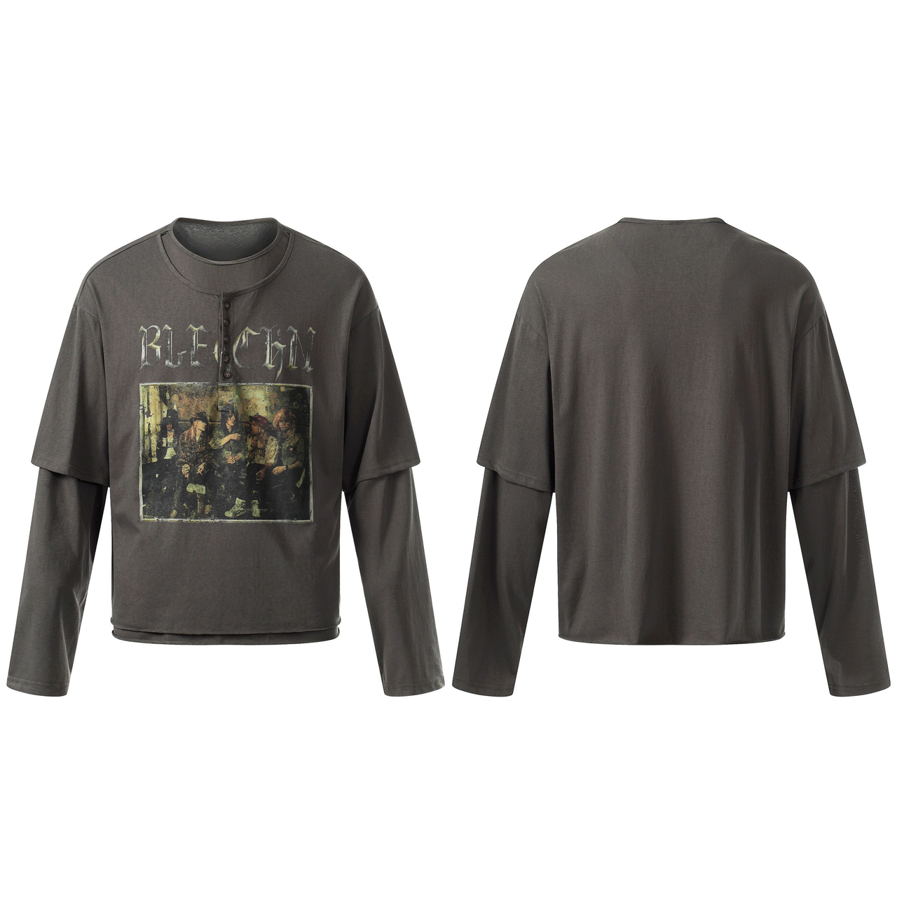 Omirad Layered Graphic Long Sleeve Tee