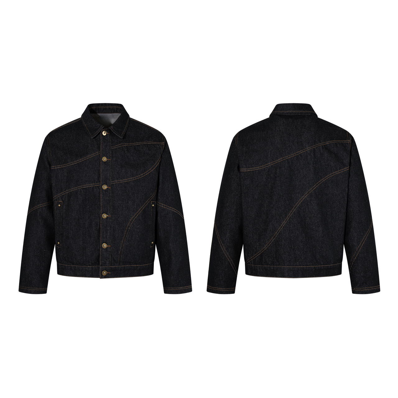 Omirad Curved Seam Denim Jacket