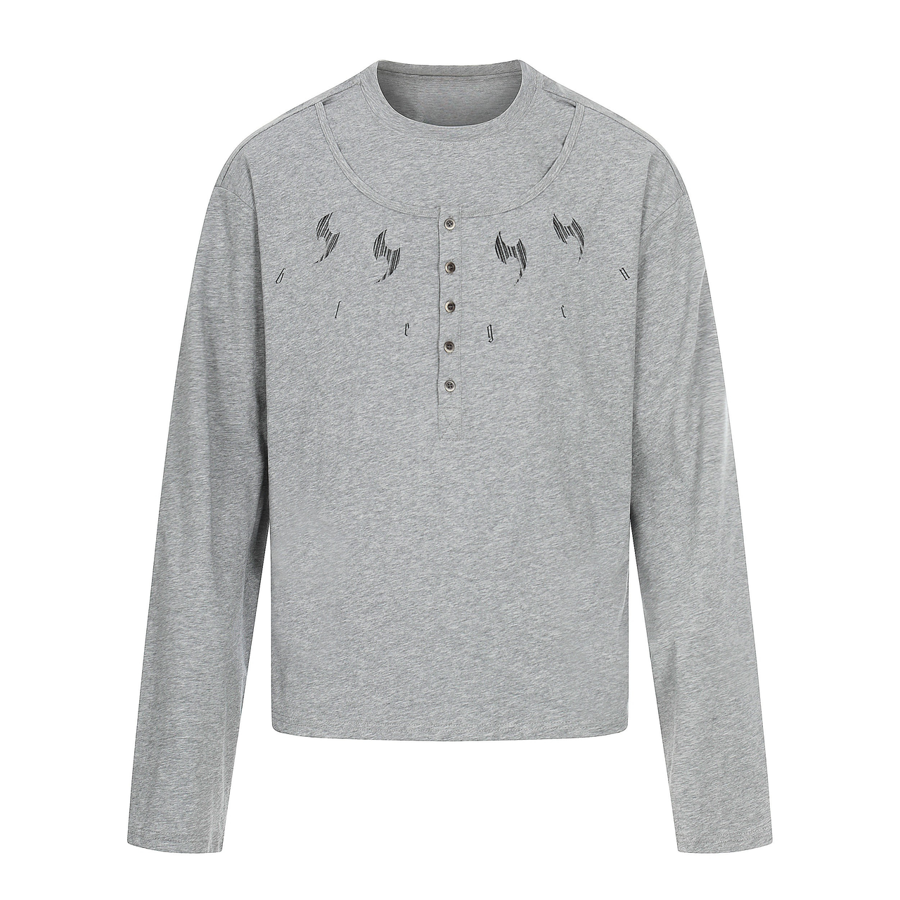 Omirad Graphic Henley Long Sleeve Tee