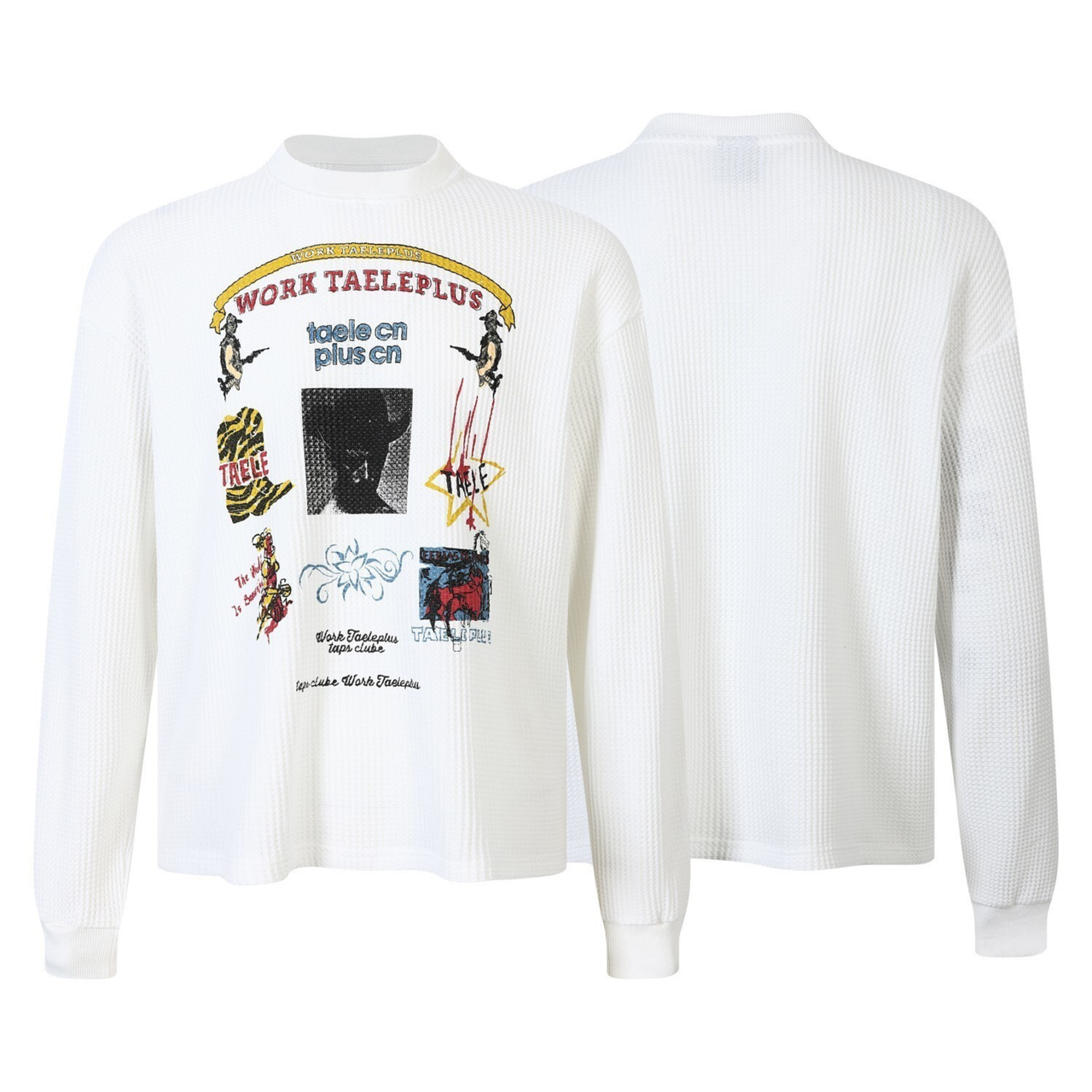 Omirad Waffle Graphic Long Sleeve Tee