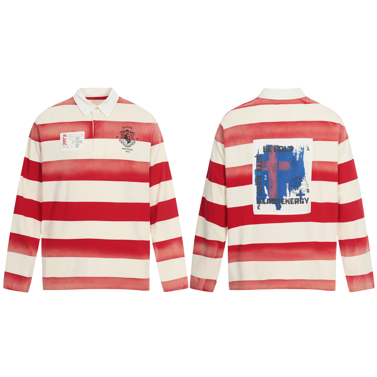 Omirad Striped Long Sleeve Rugby Shirt