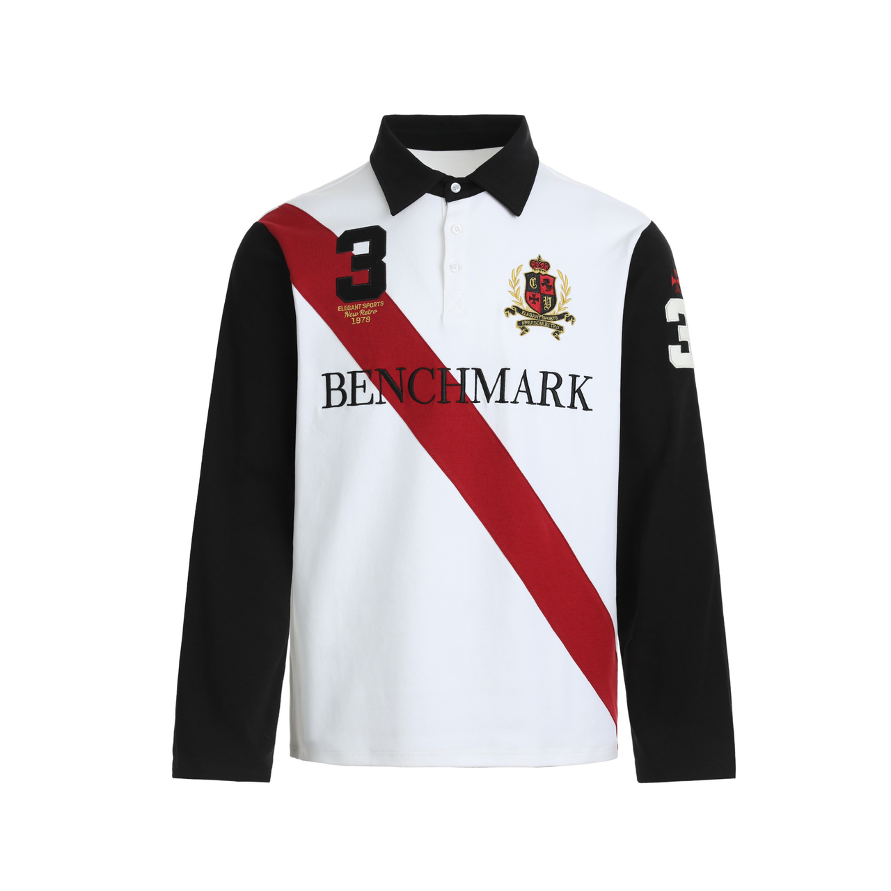 Omirad Heritage Stripe Long Sleeve Polo