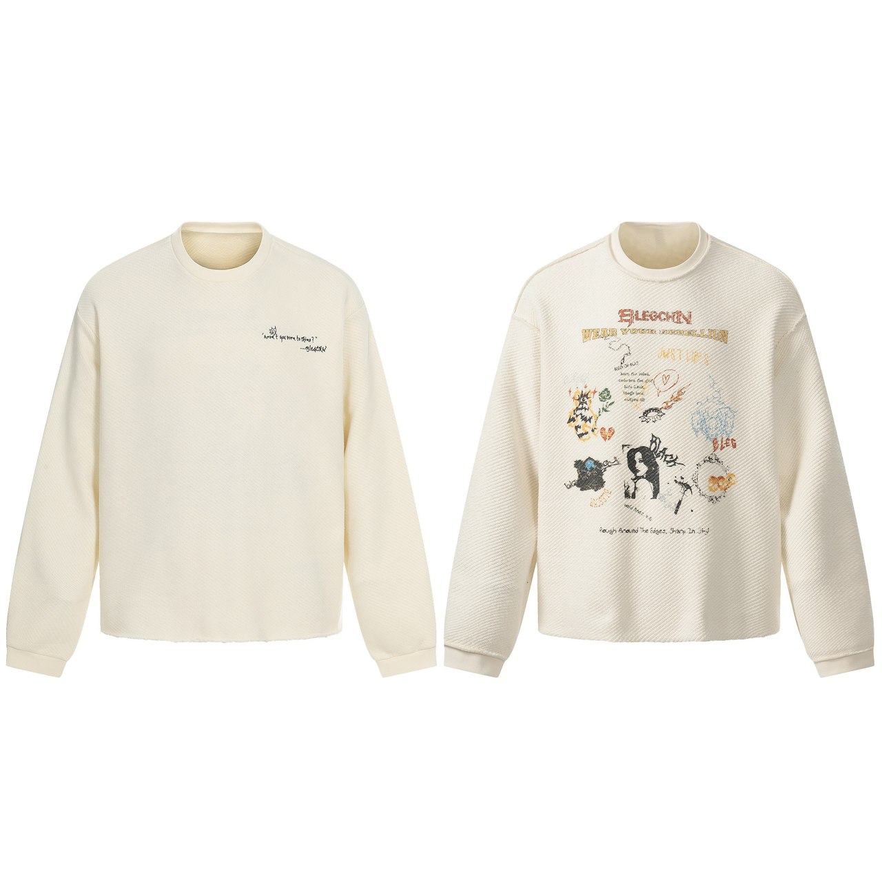 Omirad Graphic Textured Sweatshirt