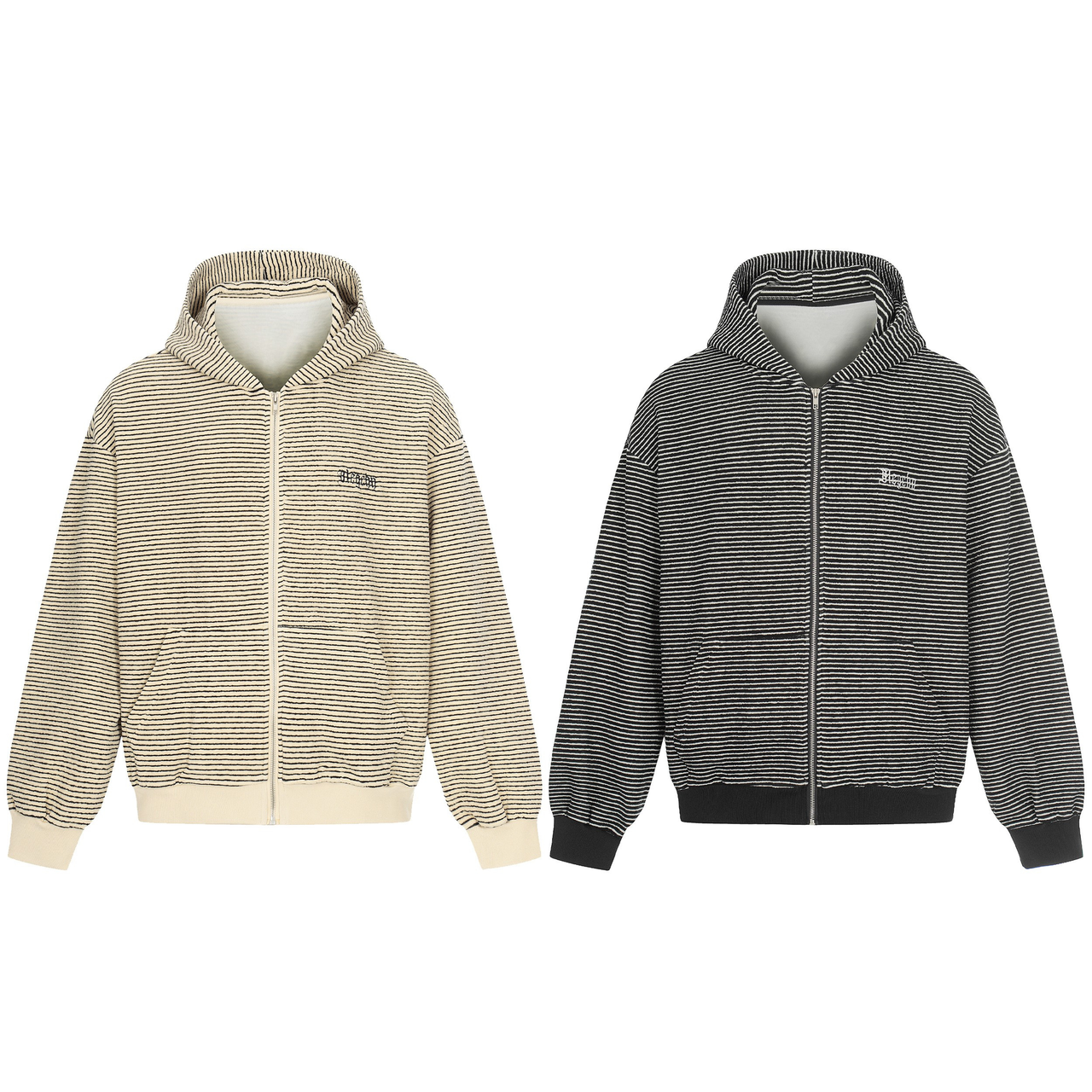 Omirad Striped Zip Hoodie