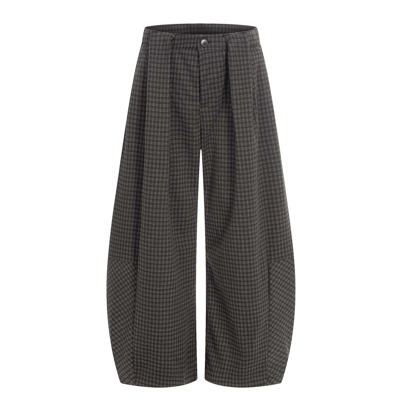 Omirad Wide-Leg Plaid Trousers