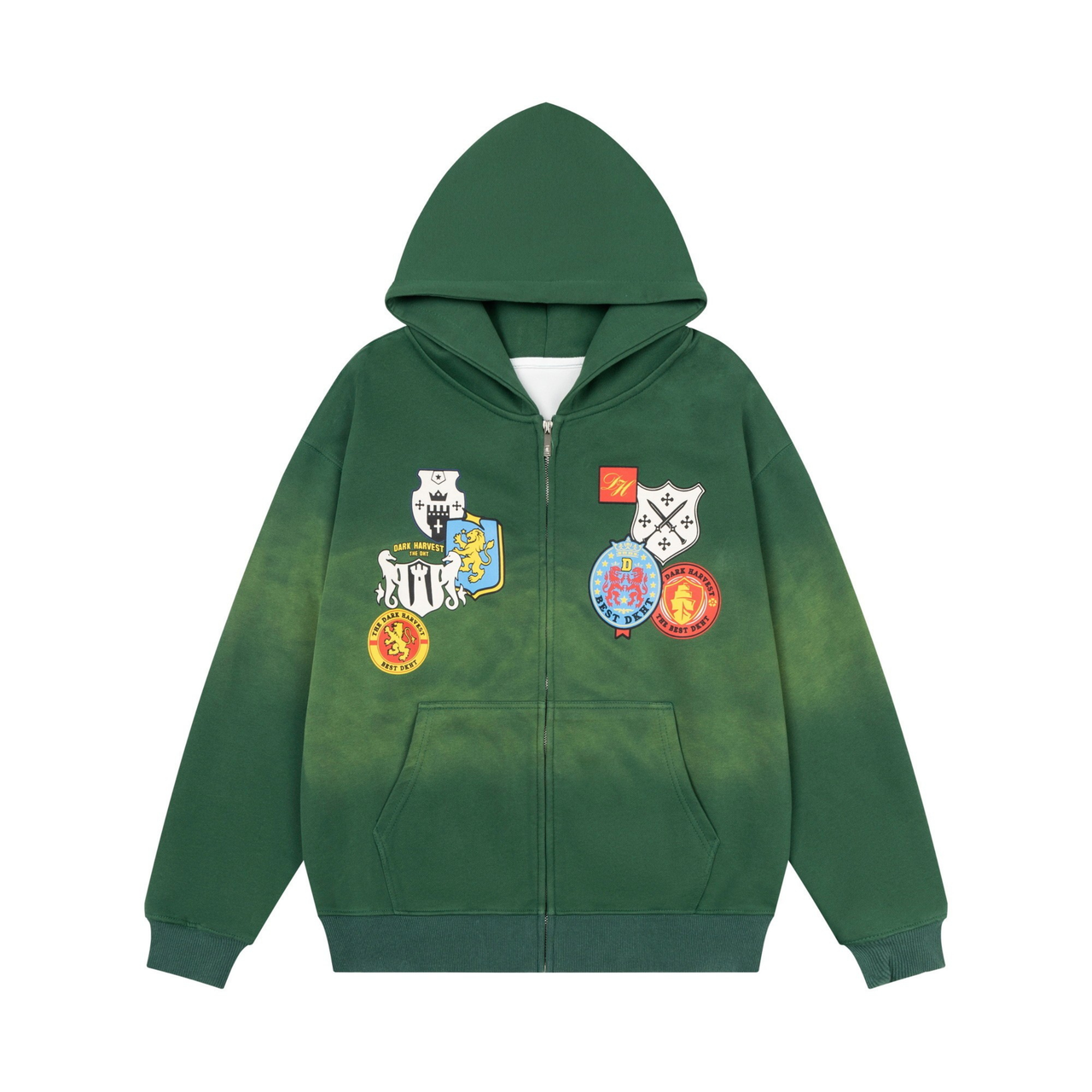 Omirad Crest Patch Zip-Up Hoodie