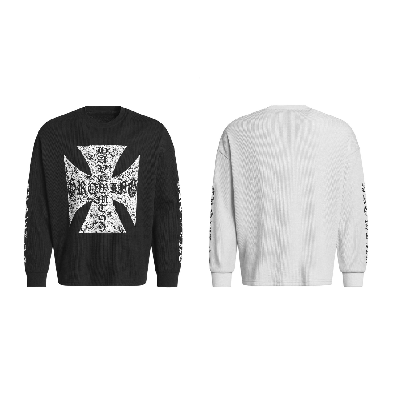 Omirad Gothic Cross Knit Sweatshirt