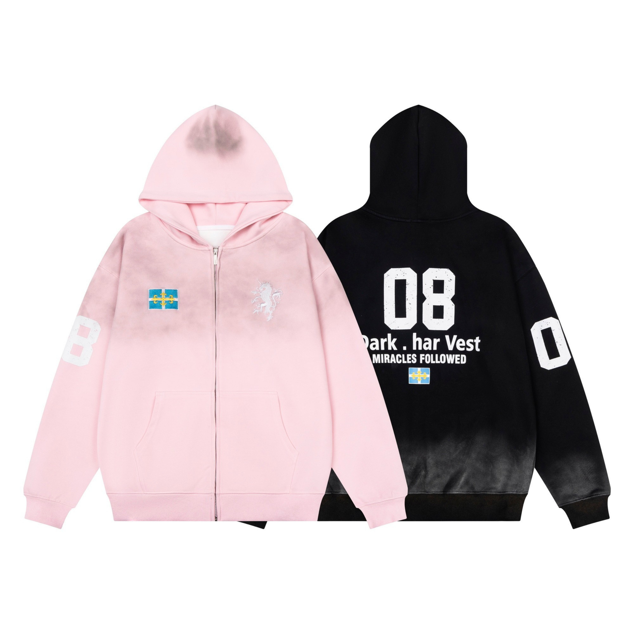 Omirad 08 Graphic Zip-Up Hoodie