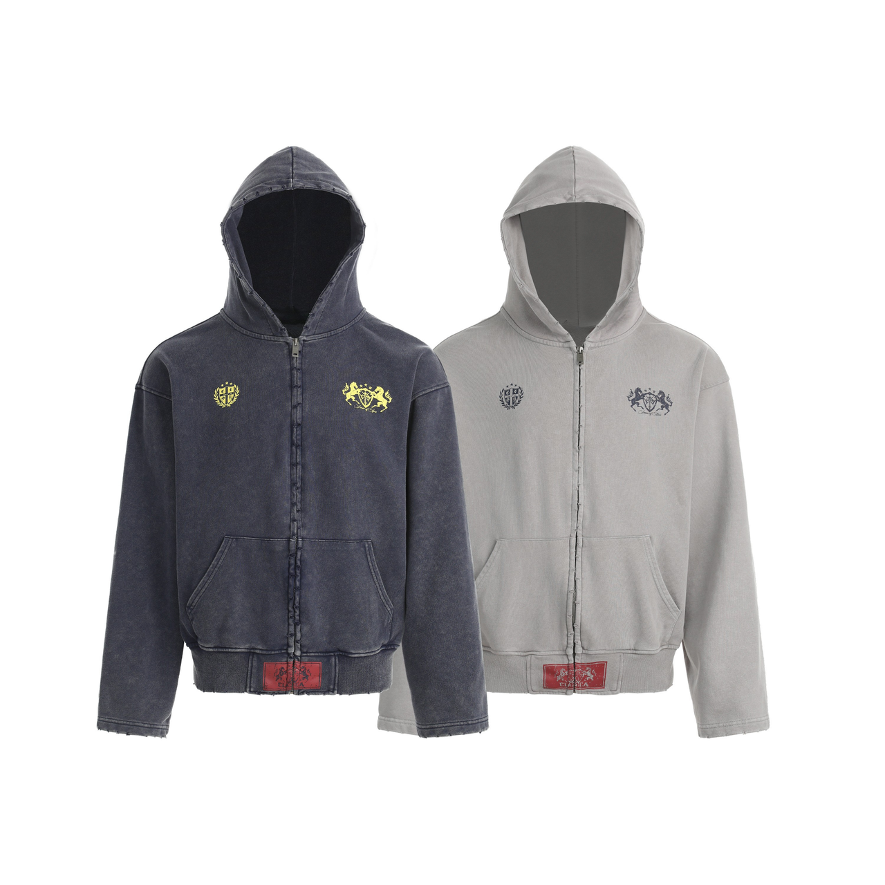 Omirad Vintage Crest Zip Hoodie
