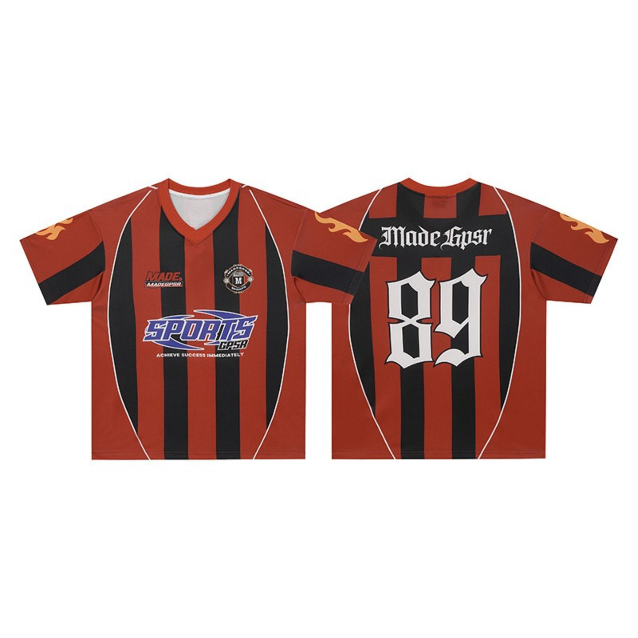 Omirad Flame Stripe Number Performance Jersey