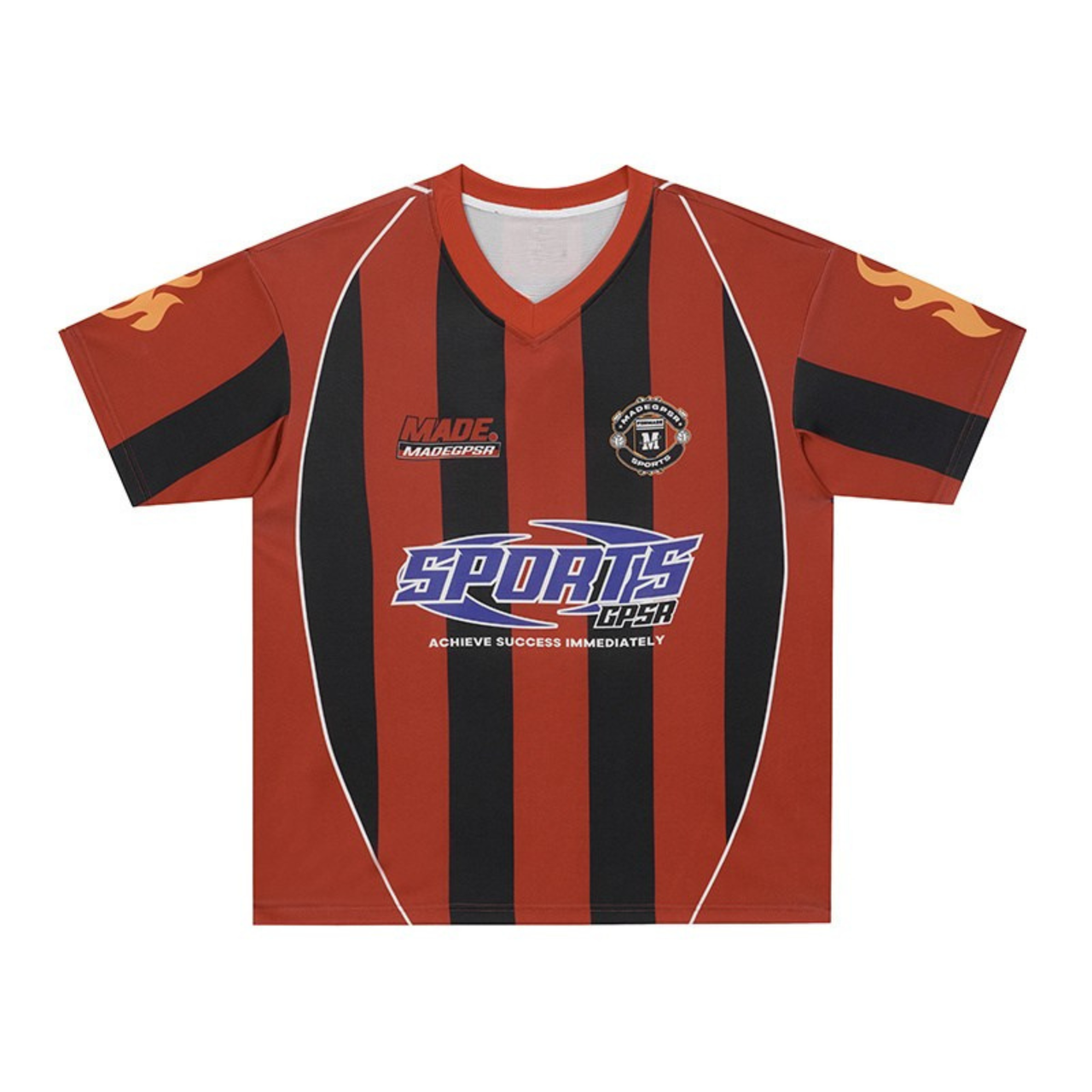 Omirad Flame Stripe Number Performance Jersey