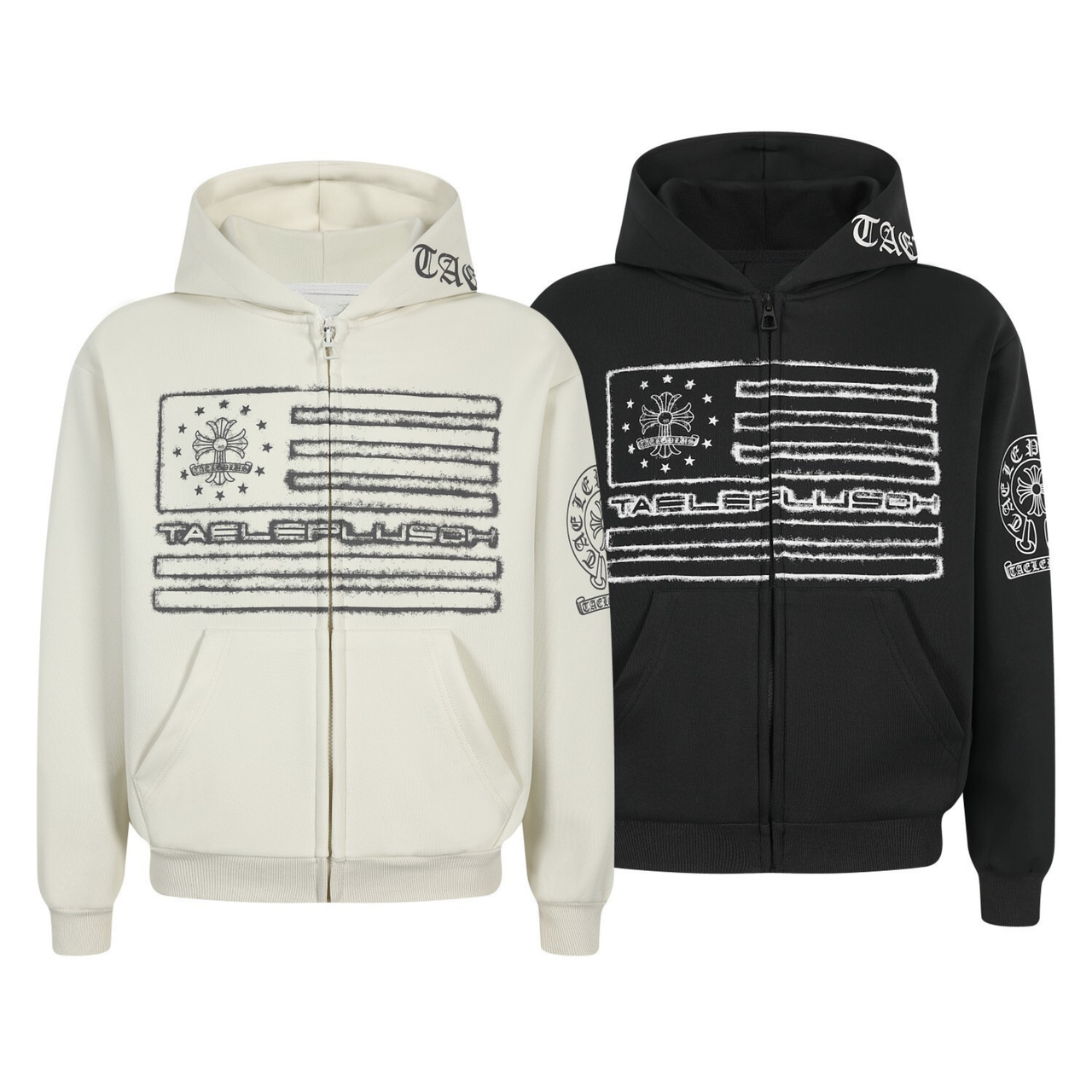 Omirad Vintage Flag Zip Hoodie
