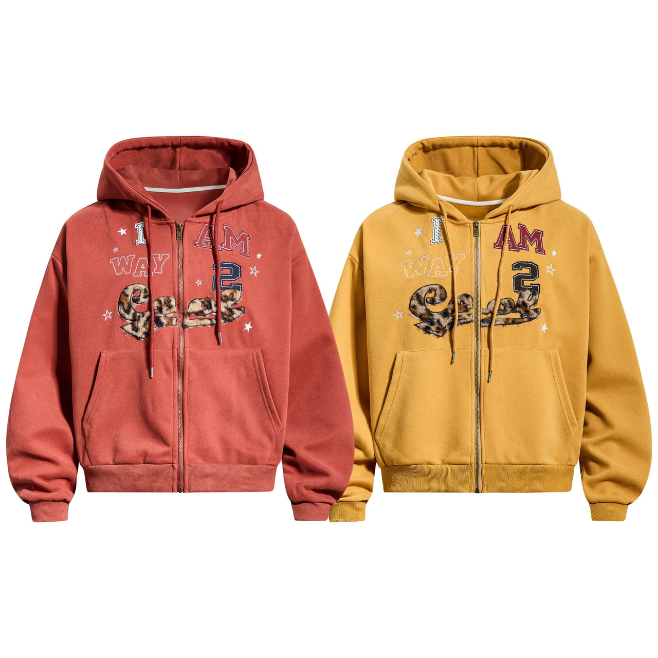 Omirad Vintage Graphic Zip Hoodie