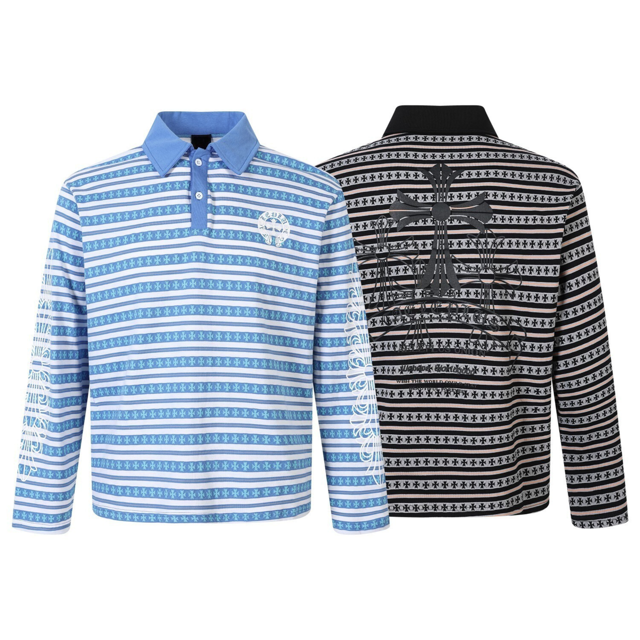 Omirad Heritage Stripe Long Sleeve Polo