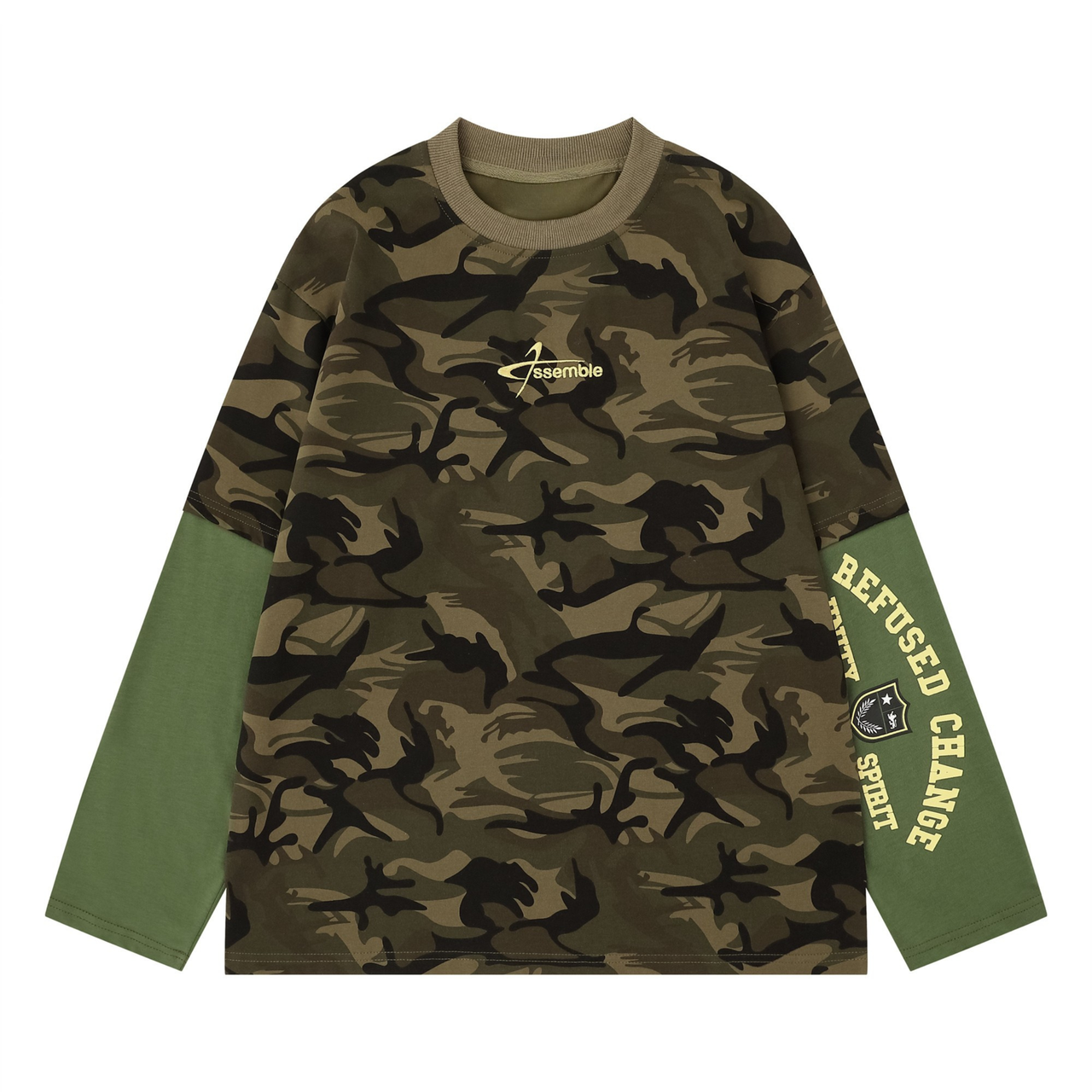Omirad Layered Camo Long Sleeve Tee