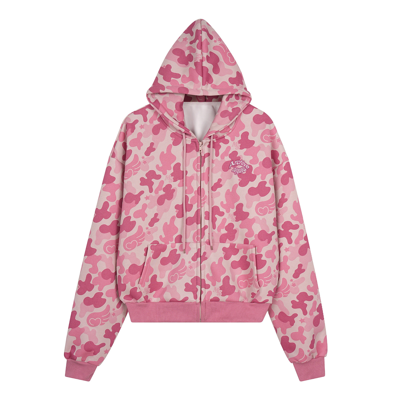 Omirad Camo Graphic Zip-Up Hoodie