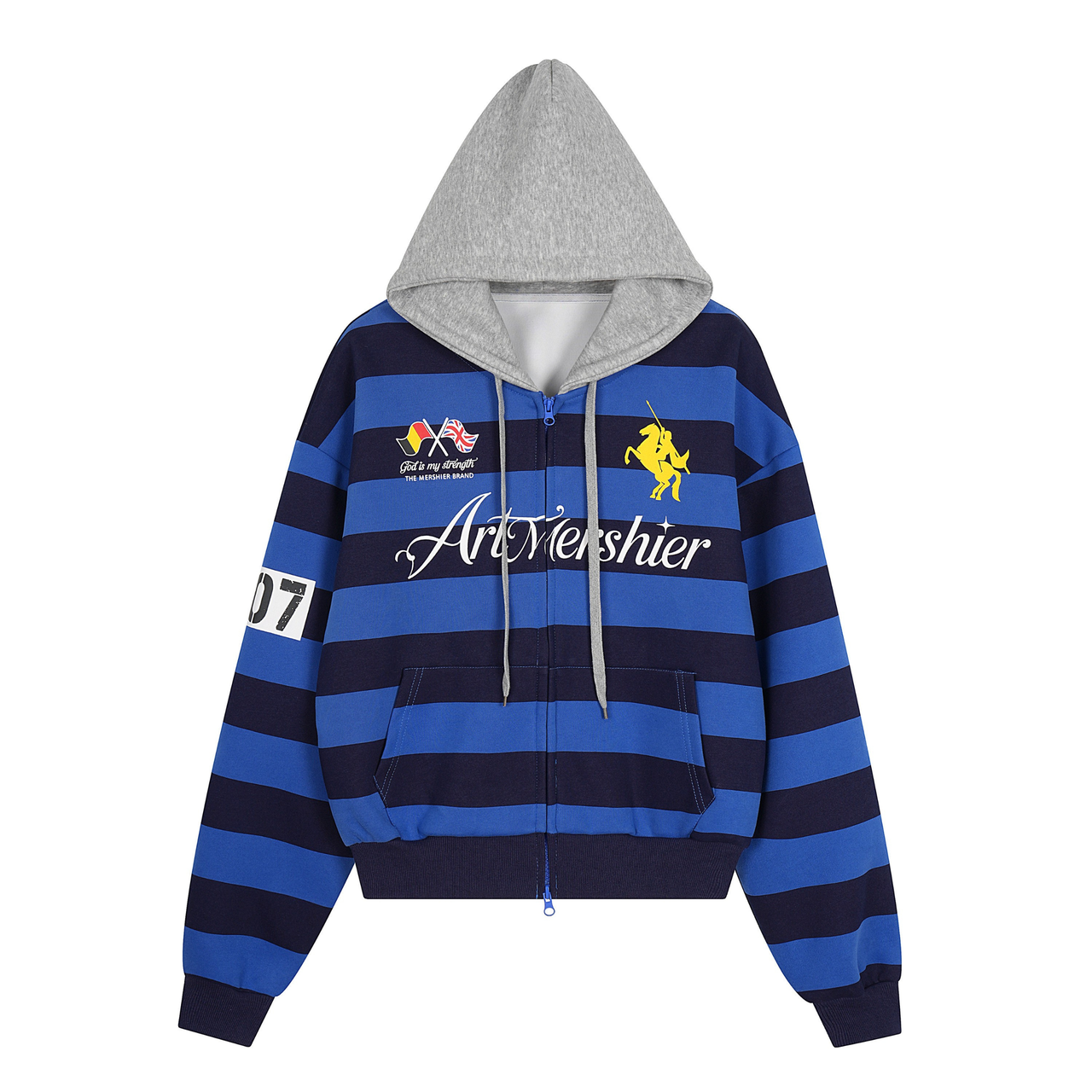 Omirad Striped Zip Hoodie