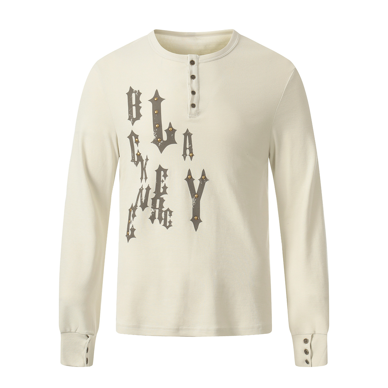 Omirad Graphic Long Sleeve Henley Tee