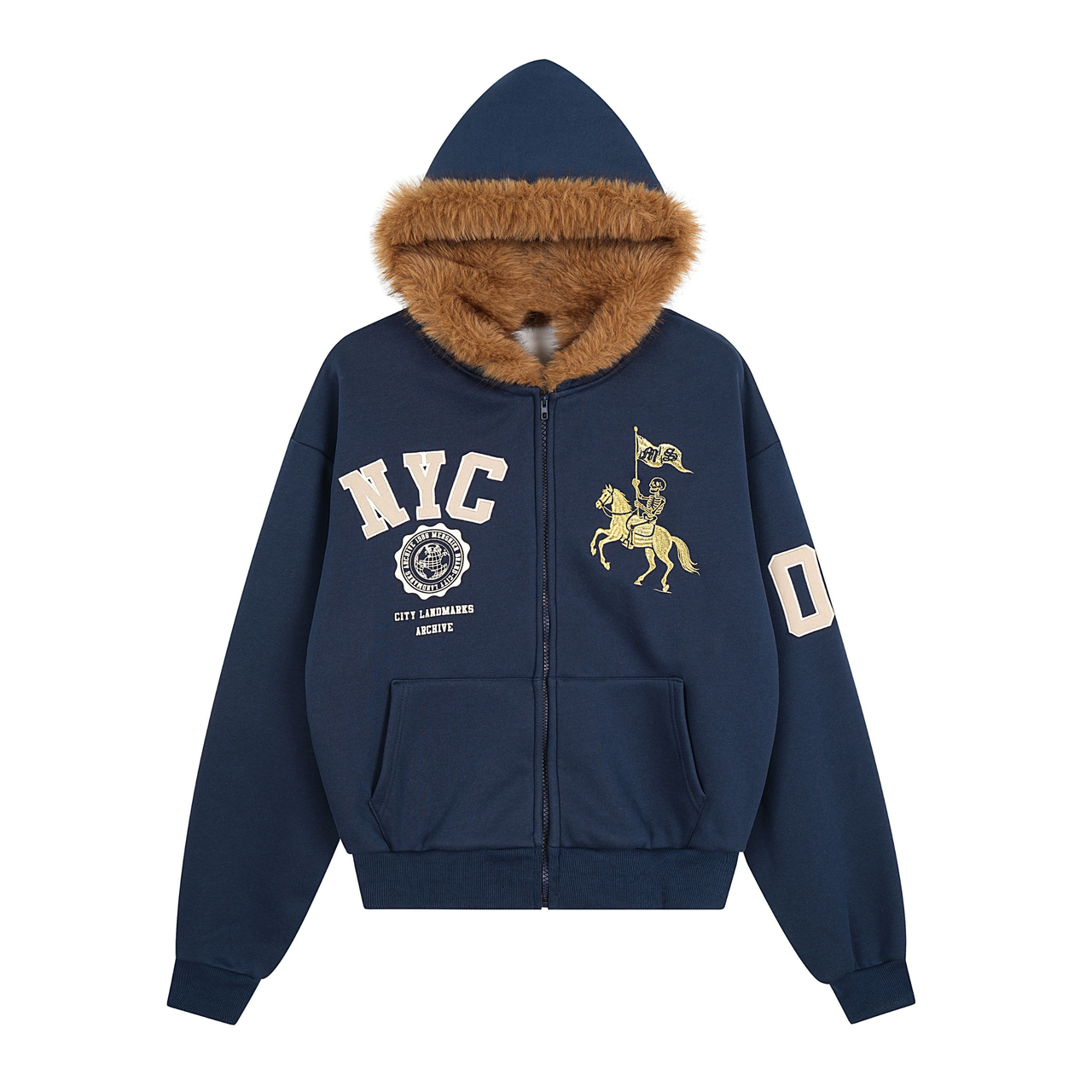 Omirad NYC Fur-Lined Zip Hoodie