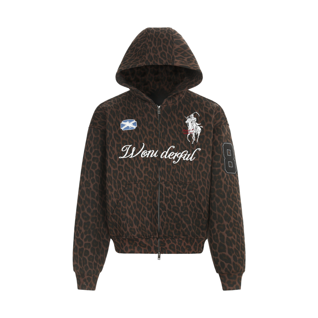 Omirad Leopard Crest Zip Hoodie