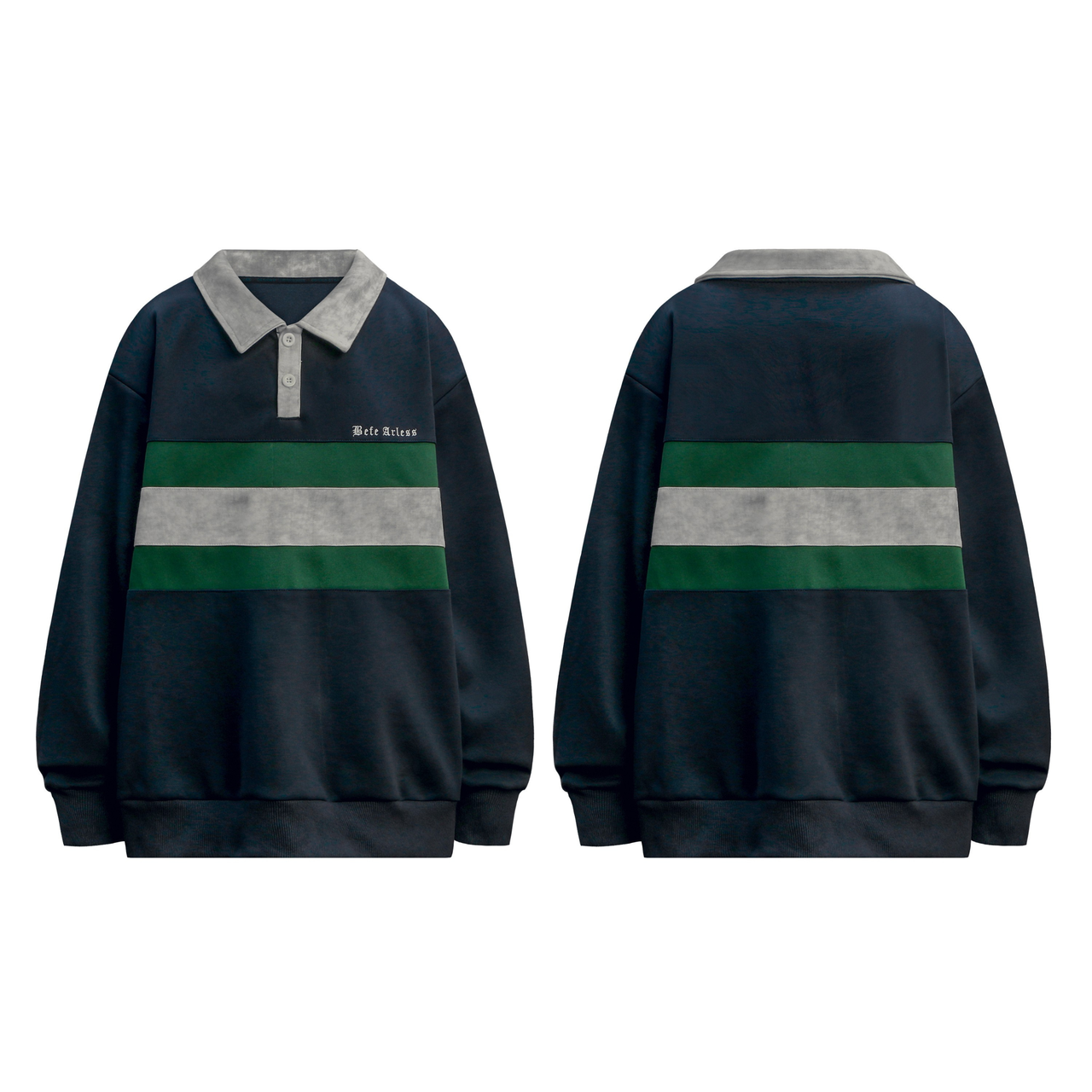 Omirad Retro Stripe Rugby Sweatshirt