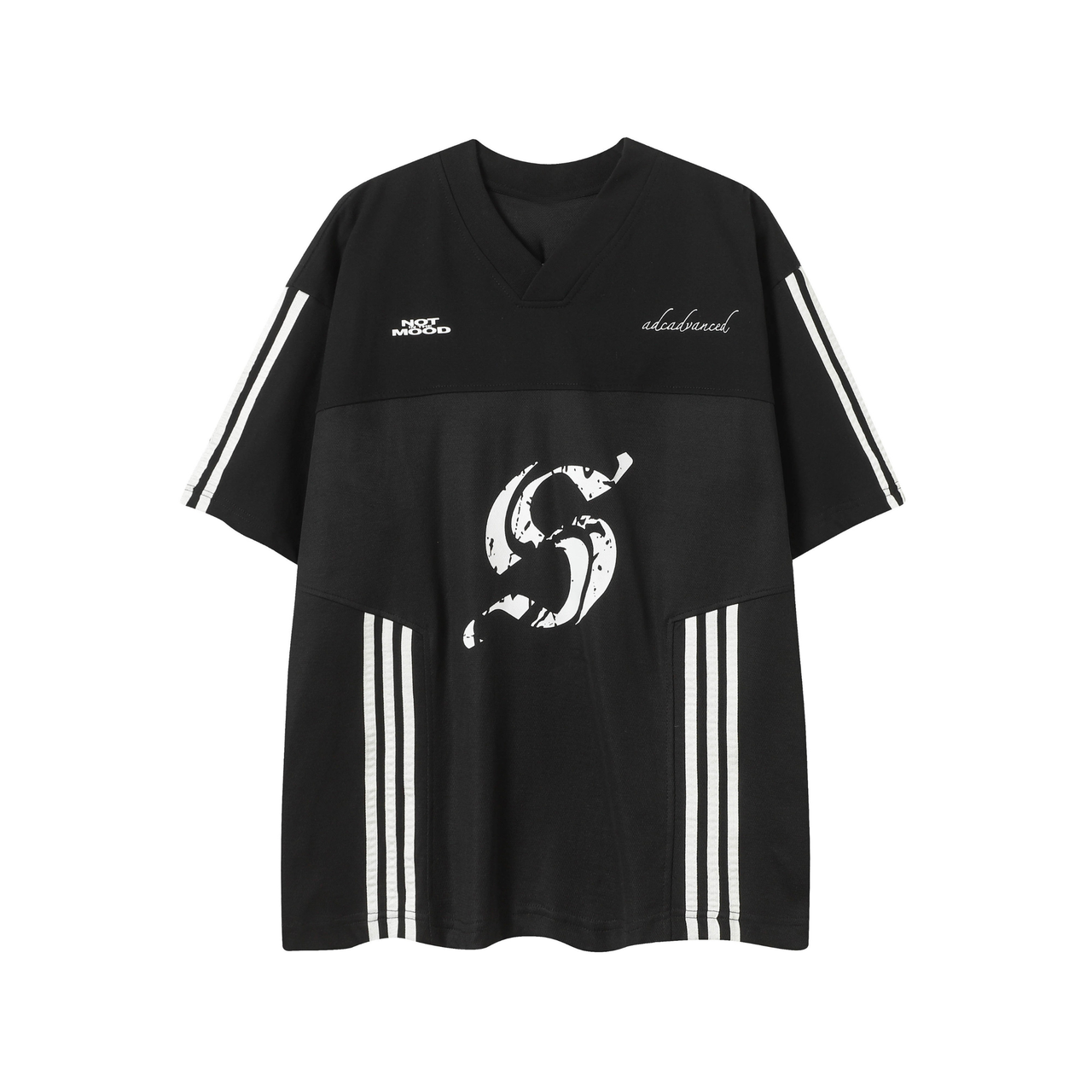 Omirad Split Stripe V-Neck Street Tee
