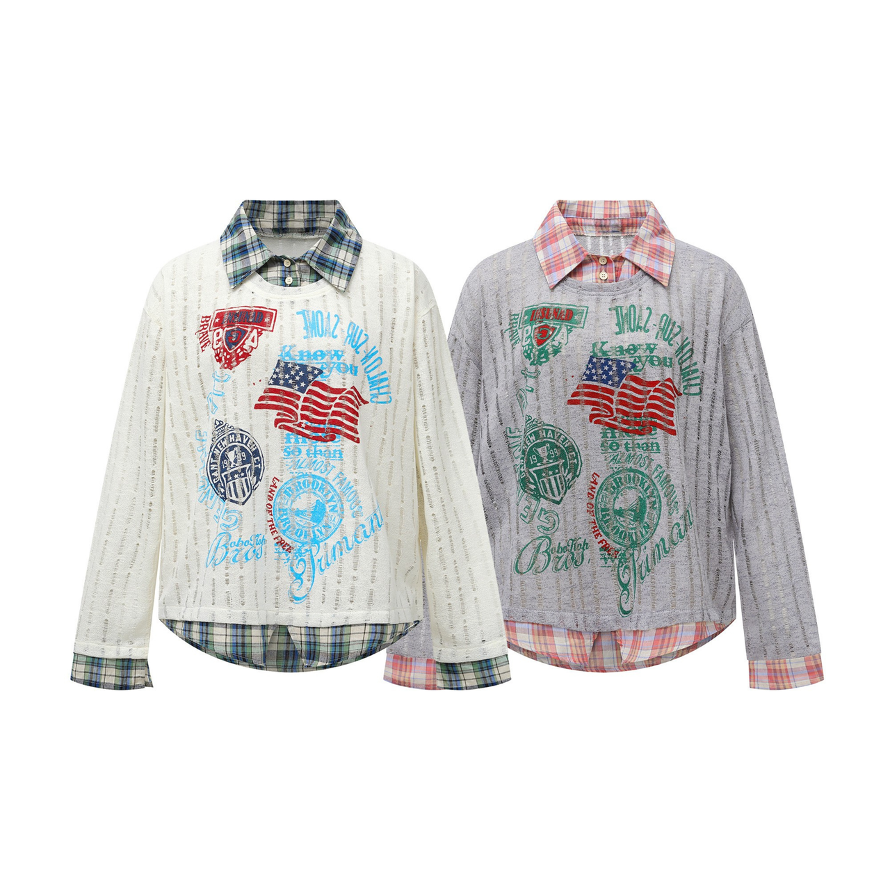 Omirad Patchwork Graphic Shirt