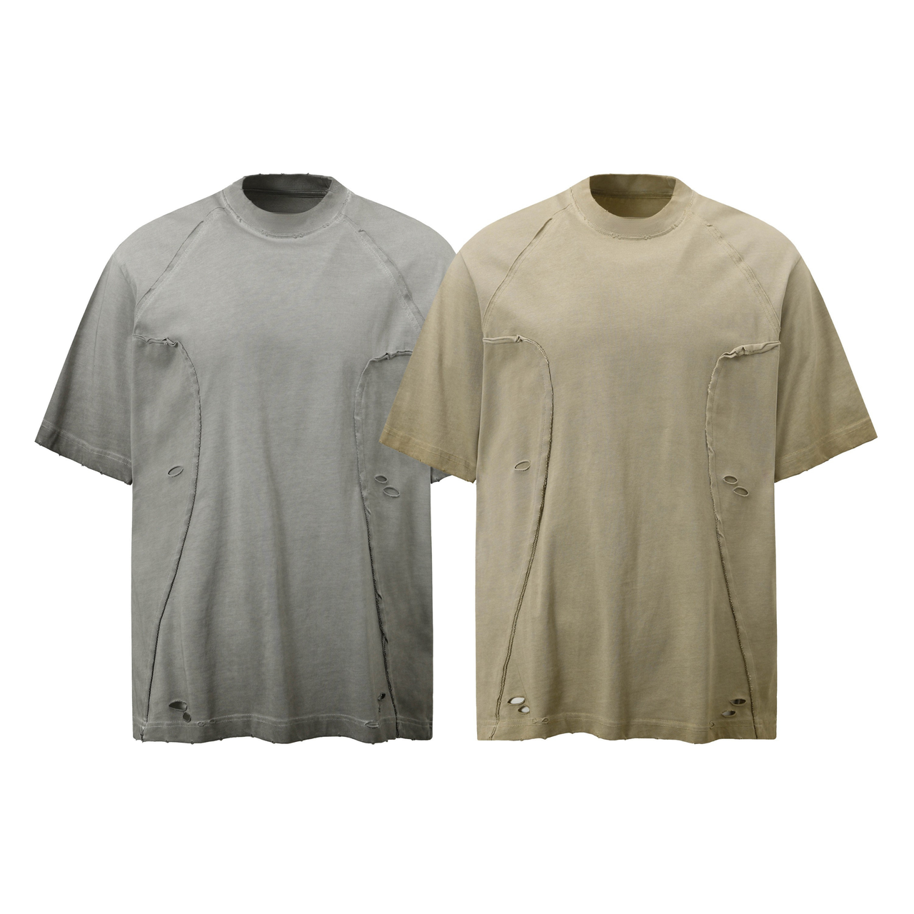 Omirad Distressed Panel Short Sleeve Tee