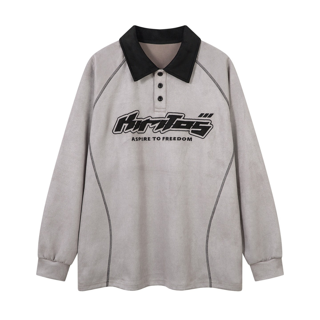 Omirad Contrast Panel Long-Sleeve Polo