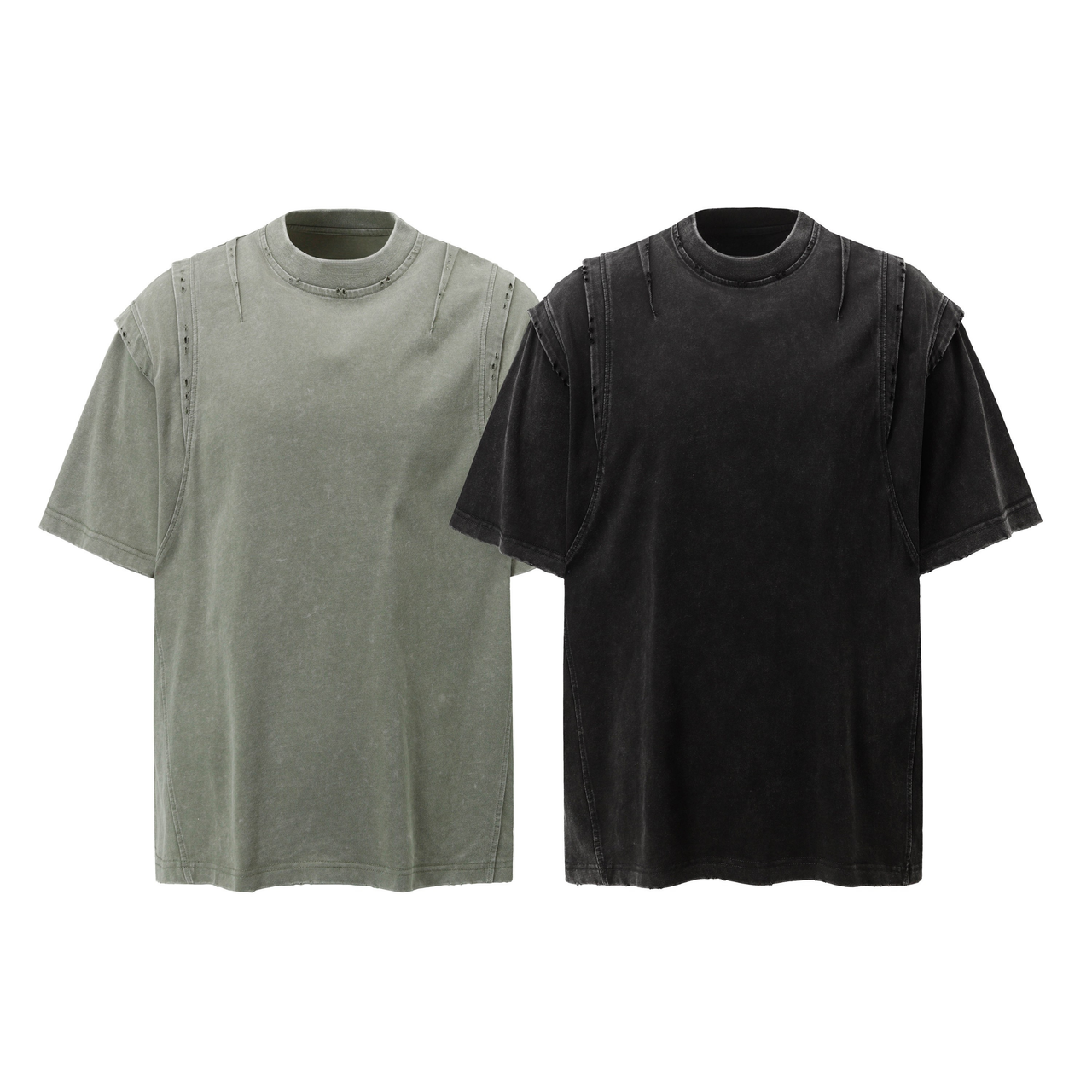 Omirad Washed Panel Short Sleeve Tee