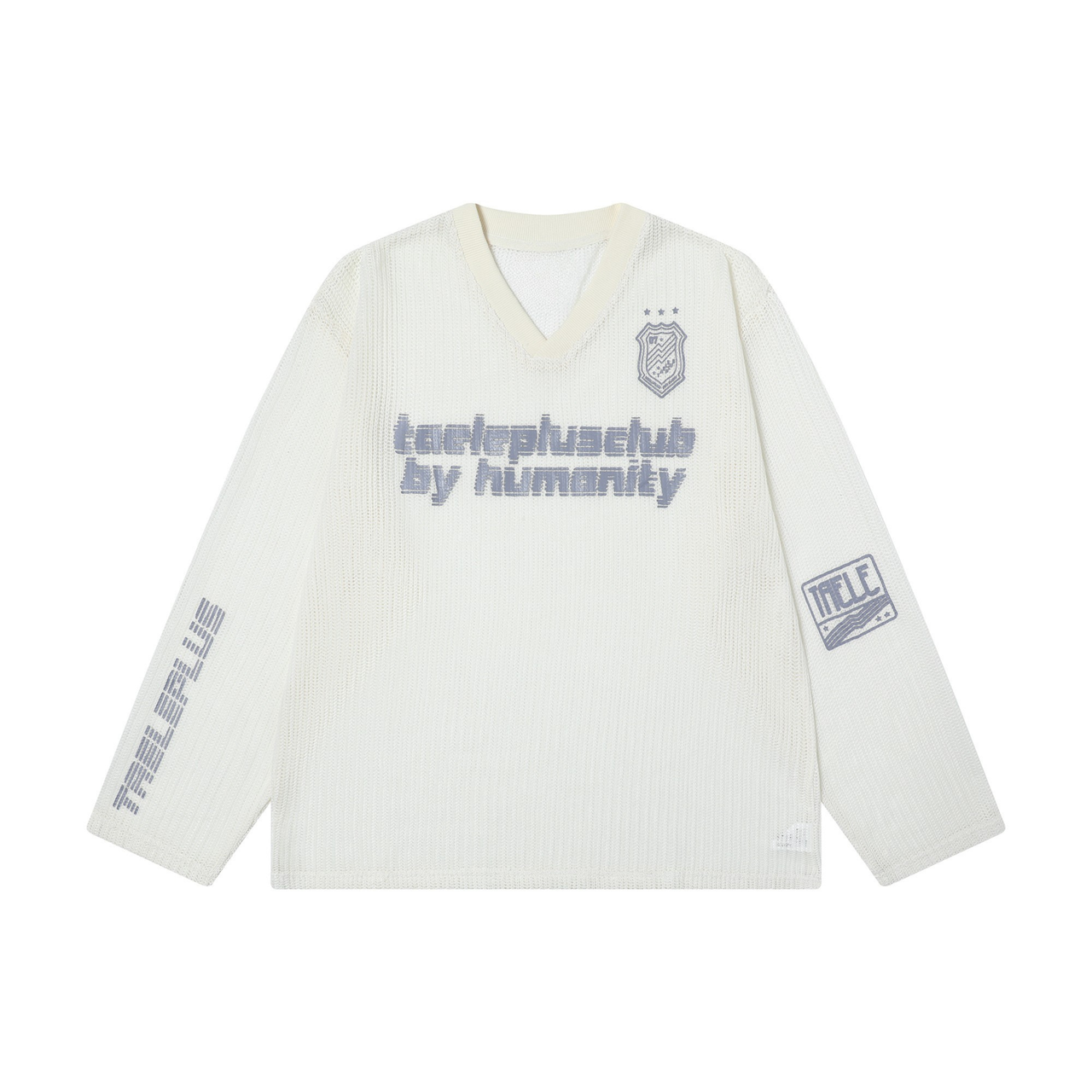 Omirad Mesh V-Neck Long Sleeve Tee