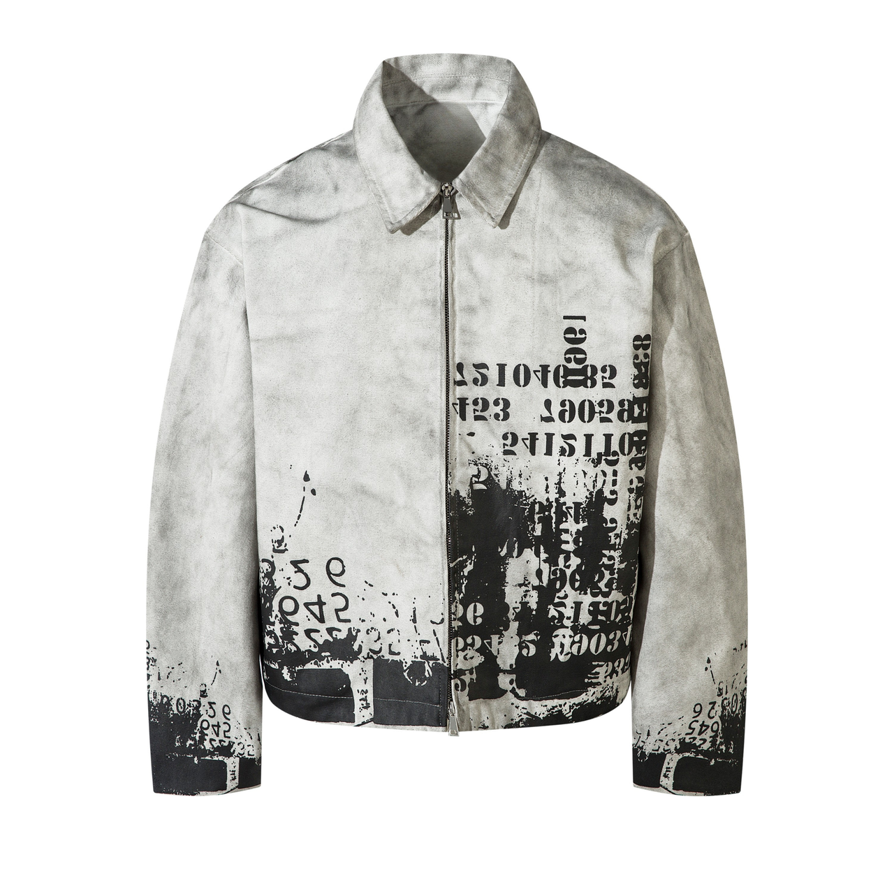 Omirad Distressed Graphic Zip Jacket