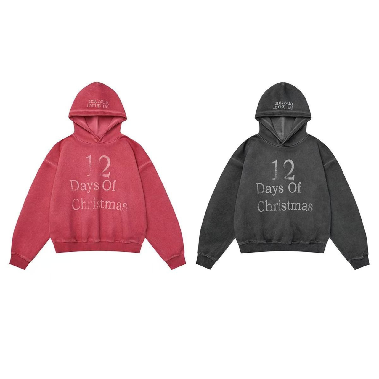 Omirad “12 Days of Christmas” Vintage Pullover Hoodie
